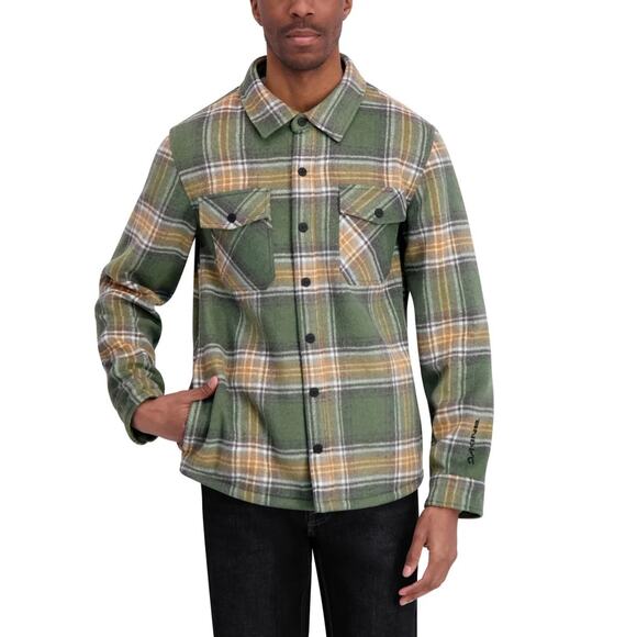 XXL NEW Dakine Shirt Jacket Shacket Chore Barn Snap Plaid Flannel Fleece Pockets - Picture 9 of 12